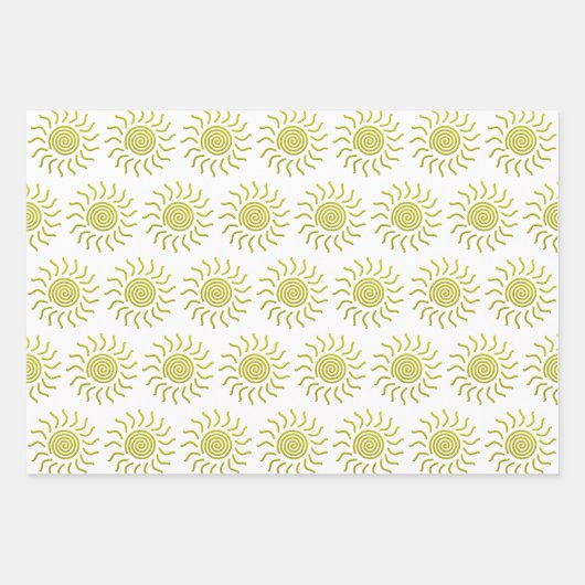 Papier coupé Soleil jaune (Devant)