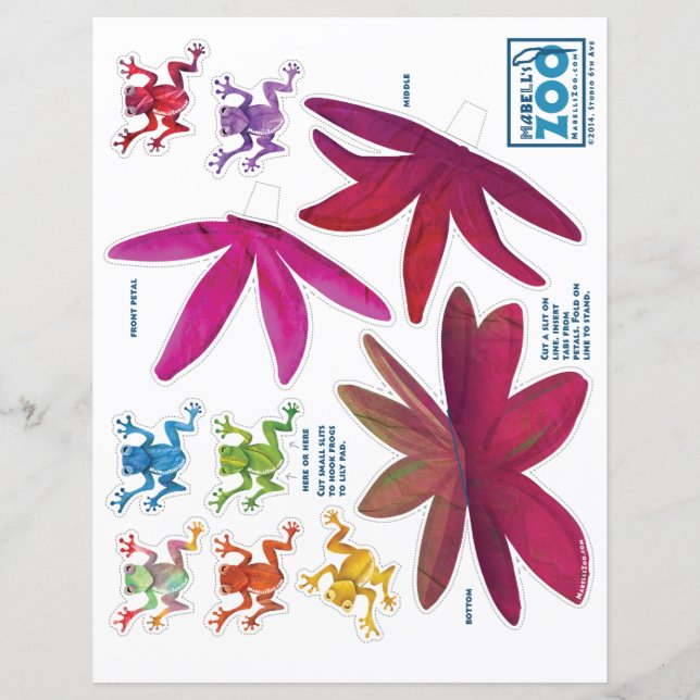 Papier Coupes de grenouille Zoo de Mabell (Devant)