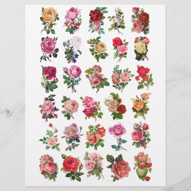 Papier Coupes Fussy Roses victoriennes (Devant)