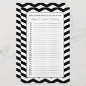 Papier Couple Bride Jeux Wedding showers - Chevron (Devant / Derrière)