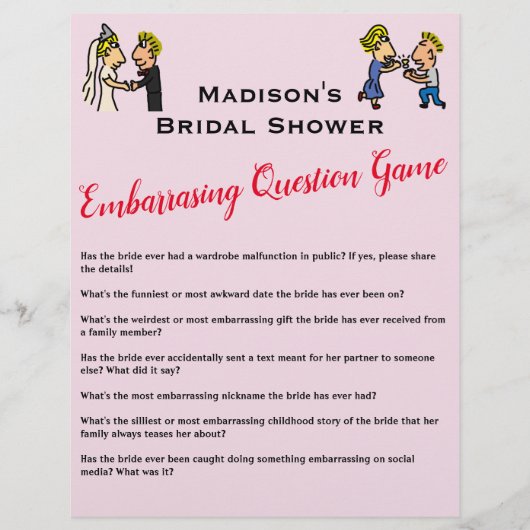 Papier Couple ✨ jeu de Fête des mariées amusant (Devant)