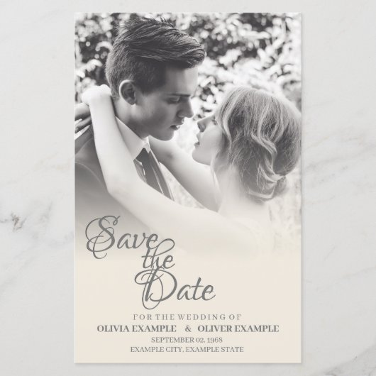 Papier Couple Mariage baiser en monochrome (Devant)