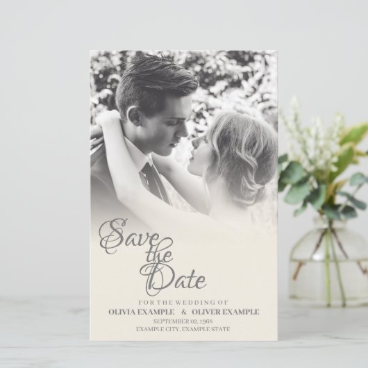Papier Couple mariage en monochrome (Debout devant)