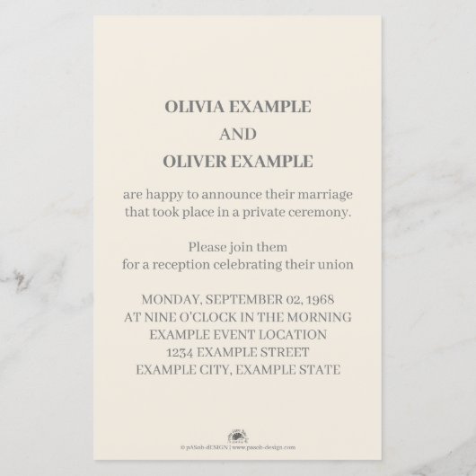 Papier Couple mariage en monochrome (Dos)