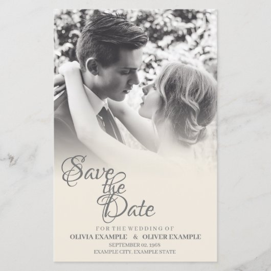 Papier Couple mariage en monochrome (Devant)