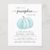 Papier Couples Citrouilles mignons Baby Boy Shower Invita (Devant)