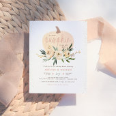 Papier Couples Citrouilles roses Baby shower Budget Or ro