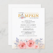 Papier Couples floraux budget Baby shower aquarelle (Devant / Derrière)