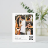 Papier Couple's Shower Minimalist Photo QR code blanc (Debout devant)