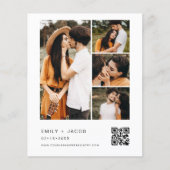 Papier Couple's Shower Minimalist Photo QR code blanc (Devant)