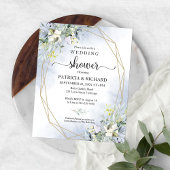 Papier Couples vertes Douche Budget Invitation