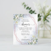 Papier Couples vertes Douche Budget Invitation (Debout devant)