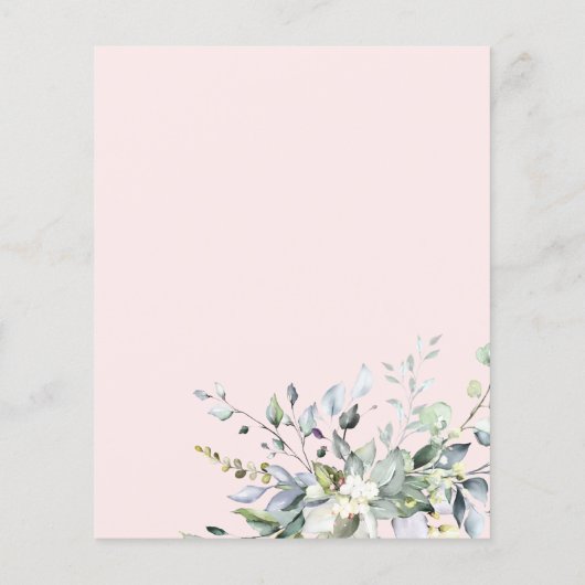 Papier Couples vertes Douche Budget Invitation (Dos)