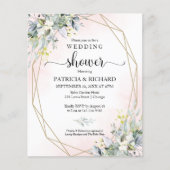 Papier Couples vertes Douche Budget Invitation (Devant)