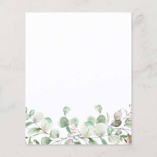 Papier Couples vertes Douche Budget Invitation (Dos)