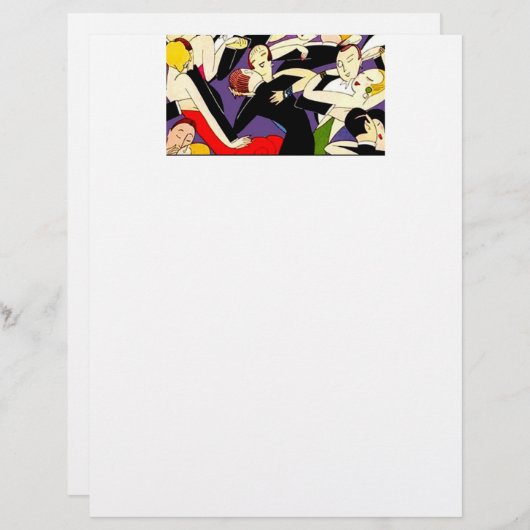 Papier Couples Vintages dansants (Devant / Derrière)