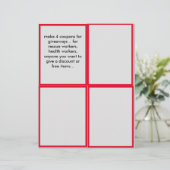 Papier coupons promotionnels à faire pour votre entrepris (Debout devant)