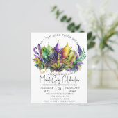 Papier Couronne aquarelle de célébration de Mardi Gras (Debout devant)