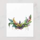 Papier Couronne aquarelle de célébration de Mardi Gras (Dos)