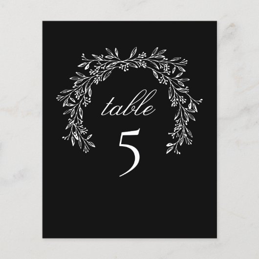 Papier Couronne botanique de luxe Black Table (Devant)