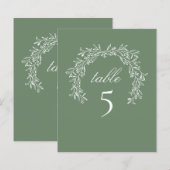 Papier Couronne botanique de luxe Sage Table (Devant / Derrière)