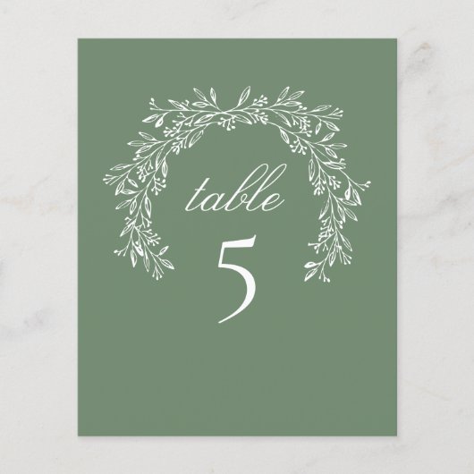 Papier Couronne botanique de luxe Sage Table (Devant)