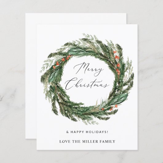 Papier Couronne budgétaire - Joyeux Noël (Devant / Derrière)