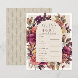 Papier Couronne d'automne Tan Baby shower Devinez le prix