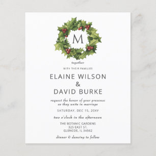 Papier Couronne de mariage baies de houx Budget Faire-par