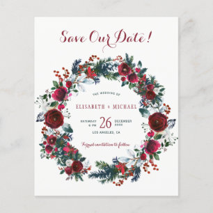 Papier Couronne florale hivernale de budget mariage à ann