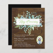 Papier Couronnement de mai Vous êtes invités Vierge Marie (Devant / Derrière)