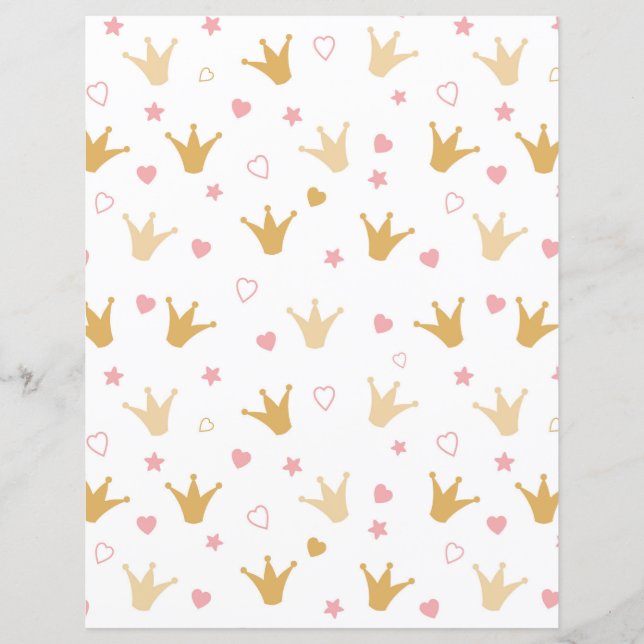 Papier Couronnes, Coeurs et étoiles (Devant)