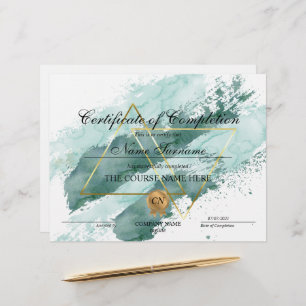 Papier Cours d'attribution d'un certificat d'achèvement m