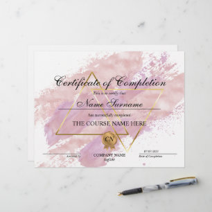 Papier Cours d'attribution d'un certificat d'achèvement m