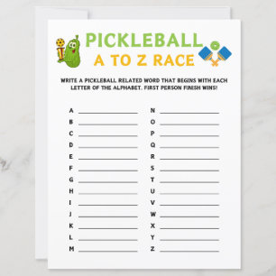 Papier Course de Pickleball A to Z