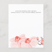 Papier COÛT BAS Orchidée corallienne Élégant Mariage bota (Dos)