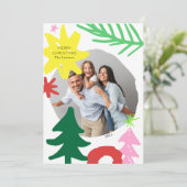 Papier coutume Carte photo de Noël Abstraite moder (Debout devant)