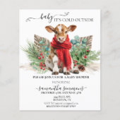 Papier Cow Christmas Winter Baby Shower Budget (Devant)