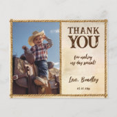 Papier Cowboy anniversaire premier rodéo photo (Devant)