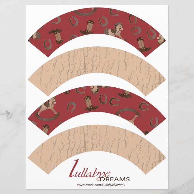 Papier Cowboy Baby Cupcake Wrapper (Devant)