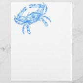 Papier crabe bleu vintage (Devant)