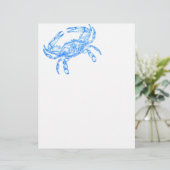 Papier crabe bleu vintage (Debout devant)