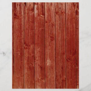 Papier Craft Bois de Grange Rouge Rustique