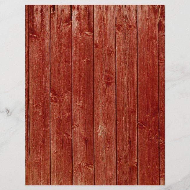Papier Craft Bois de Grange Rouge Rustique (Devant)