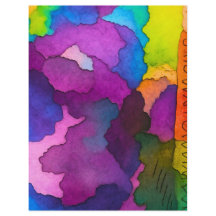 papier craft de style aquarelle coloré 21,59x27,94
