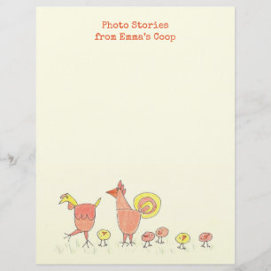 Papier craft famille de poulets Scrapbook vierge