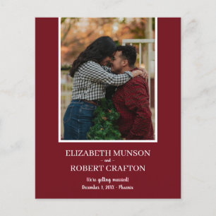 Papier Cranberry Photo Wedding Enregistrer La Date