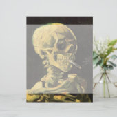 Papier Crâne avec cigarette brûlante par Vincent van Gogh (Debout devant)