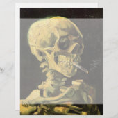 Papier Crâne avec cigarette brûlante par Vincent van Gogh (Devant / Derrière)