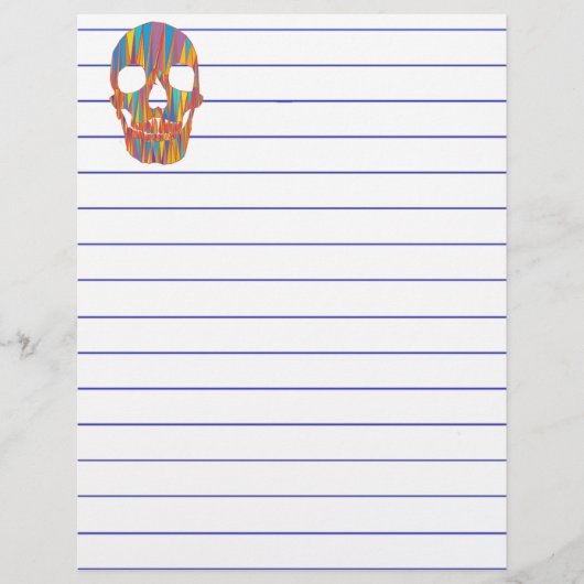 Papier Crâne coloré (Devant)